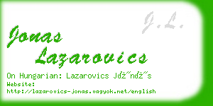 jonas lazarovics business card